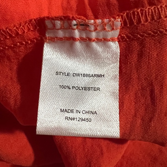 New Fred David Women's Orange Wrap Dress Size S Long sleeve - Picture 3 of 4